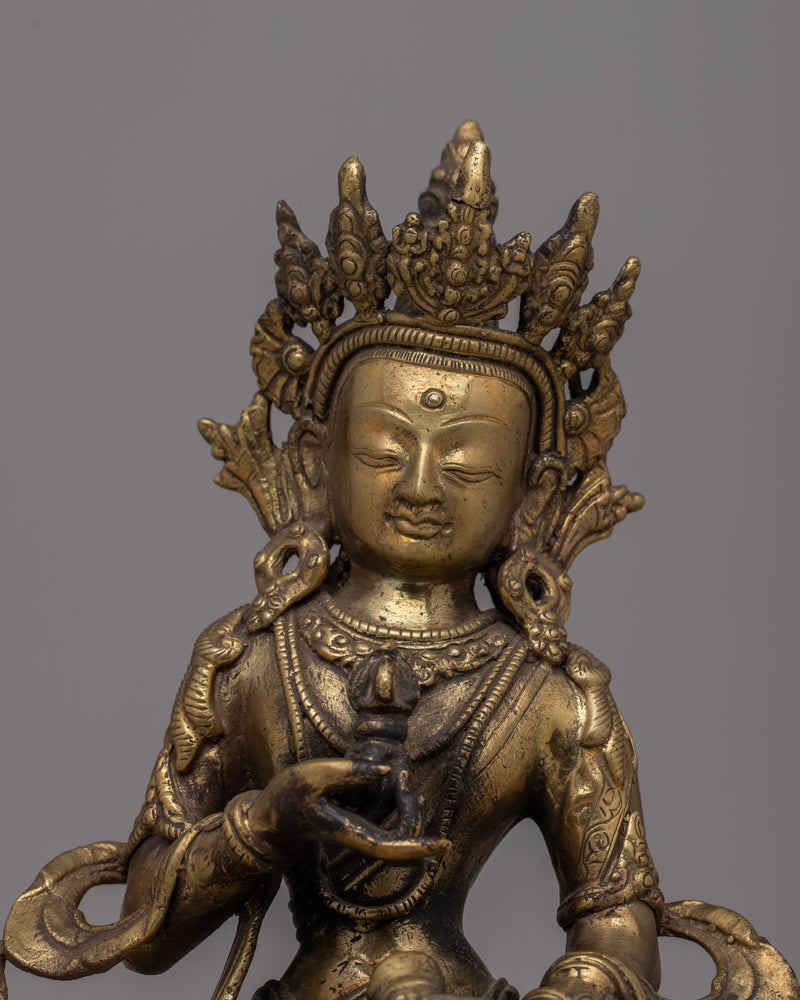 Brass Vajrasattva Sadhana Statue | Dorje Sempa Sculpture for Purification and Enlightenment