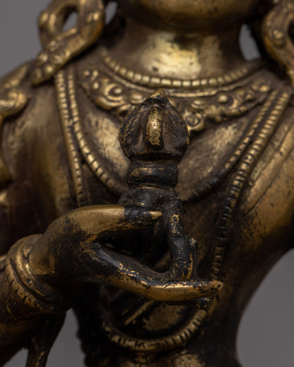 Brass Vajrasattva Sadhana Statue | Dorje Sempa Sculpture for Purification and Enlightenment