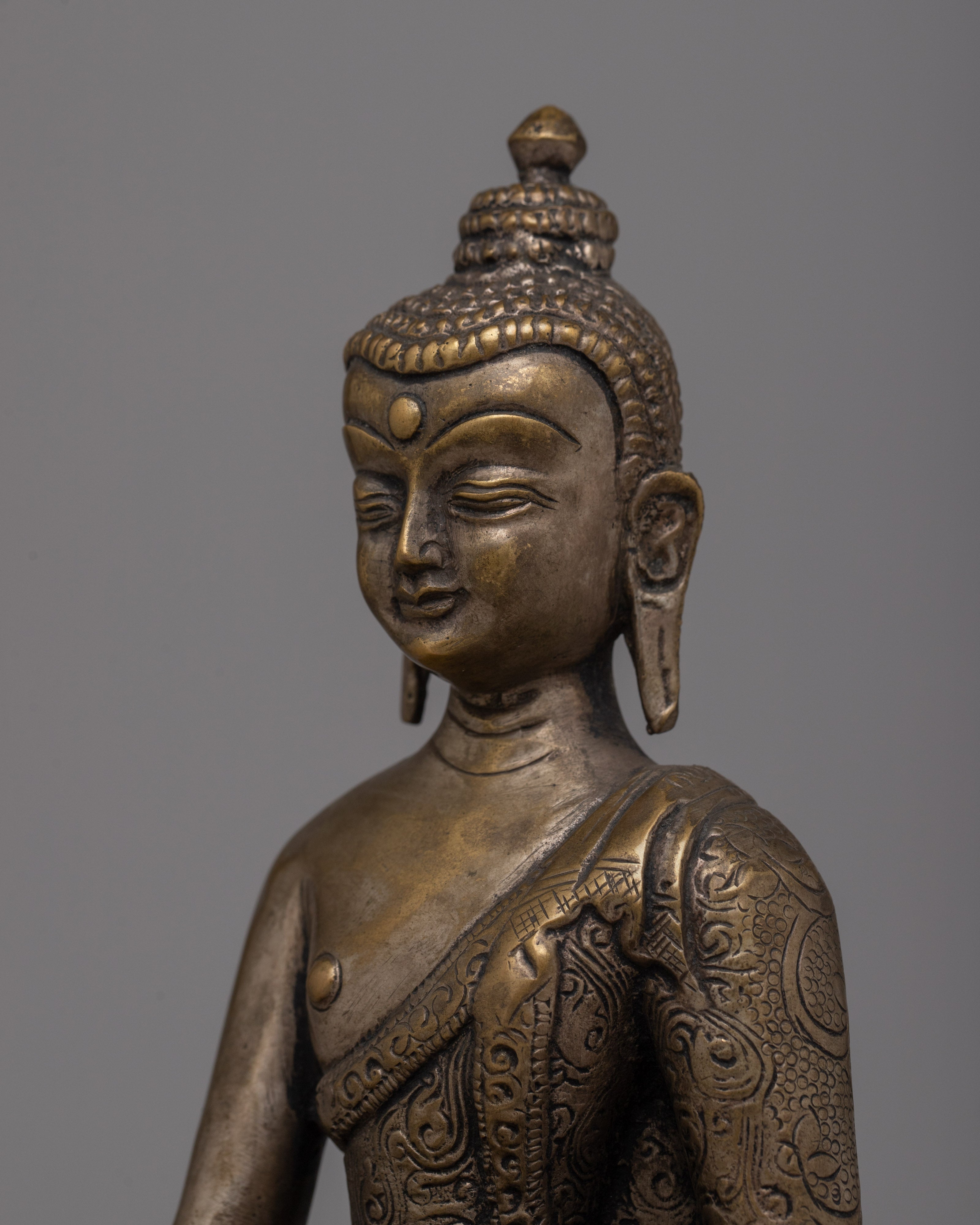 Buddha Shakyamuni Prayer Statue | Enlightened Buddha for Spiritual Devotion & Home Decor
