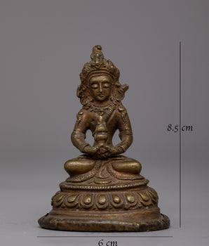Amitayus Buddha of Long Life Statue | Handcrafted Long Life Deity for Home Altar