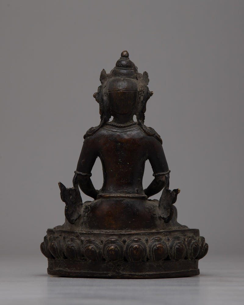 Buddha Amitayus Brass Sculpture | Serenity and Longevity for Your Space