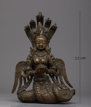 Vintage Nag Kanya Statue | Embrace Divine Protection with Our Handcrafted Naga Kanya Figurine
