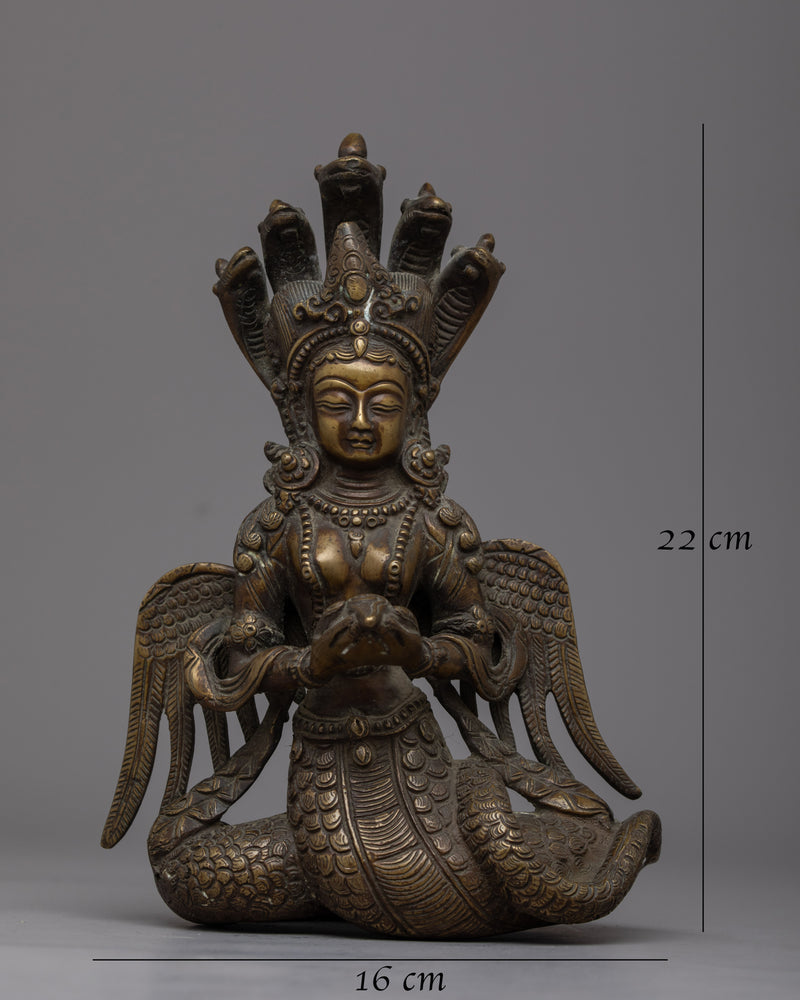 Vintage Nag Kanya Statue | Embrace Divine Protection with Our Handcrafted Naga Kanya Figurine