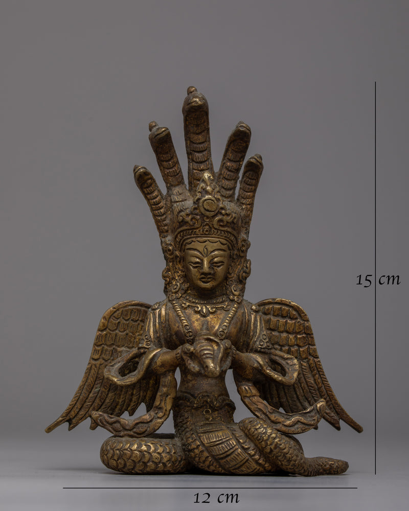 Vintage Naga Kanya Goddess Statue | Embrace Divine Protection and Wealth in Your Home