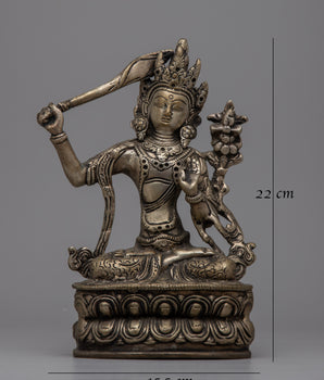 Manjushri and Sword Statue | Tibetan Bodhisattva of Supreme Wisdom & Knowledge