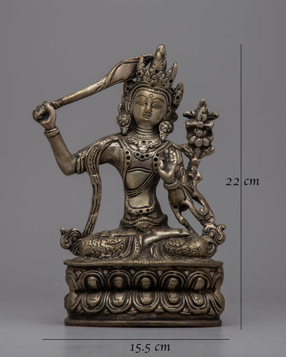 Manjushri and Sword Statue | Tibetan Bodhisattva of Supreme Wisdom & Knowledge