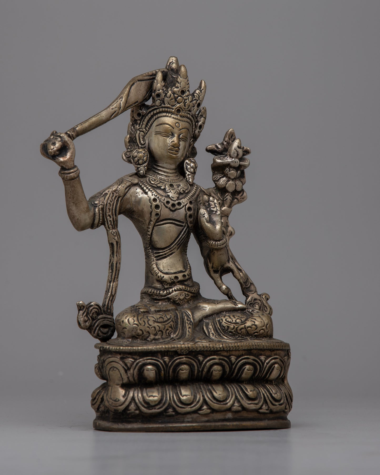 Manjushri and Sword Statue | Tibetan Bodhisattva of Supreme Wisdom & Knowledge