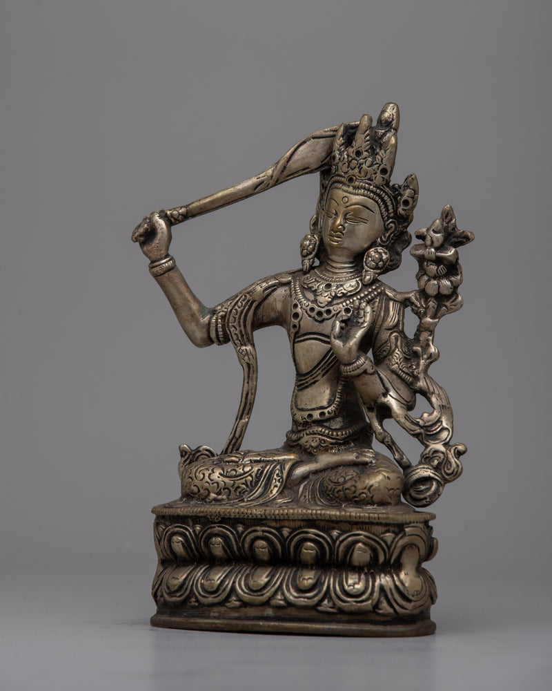 Manjushri and Sword Statue | Tibetan Bodhisattva of Supreme Wisdom & Knowledge