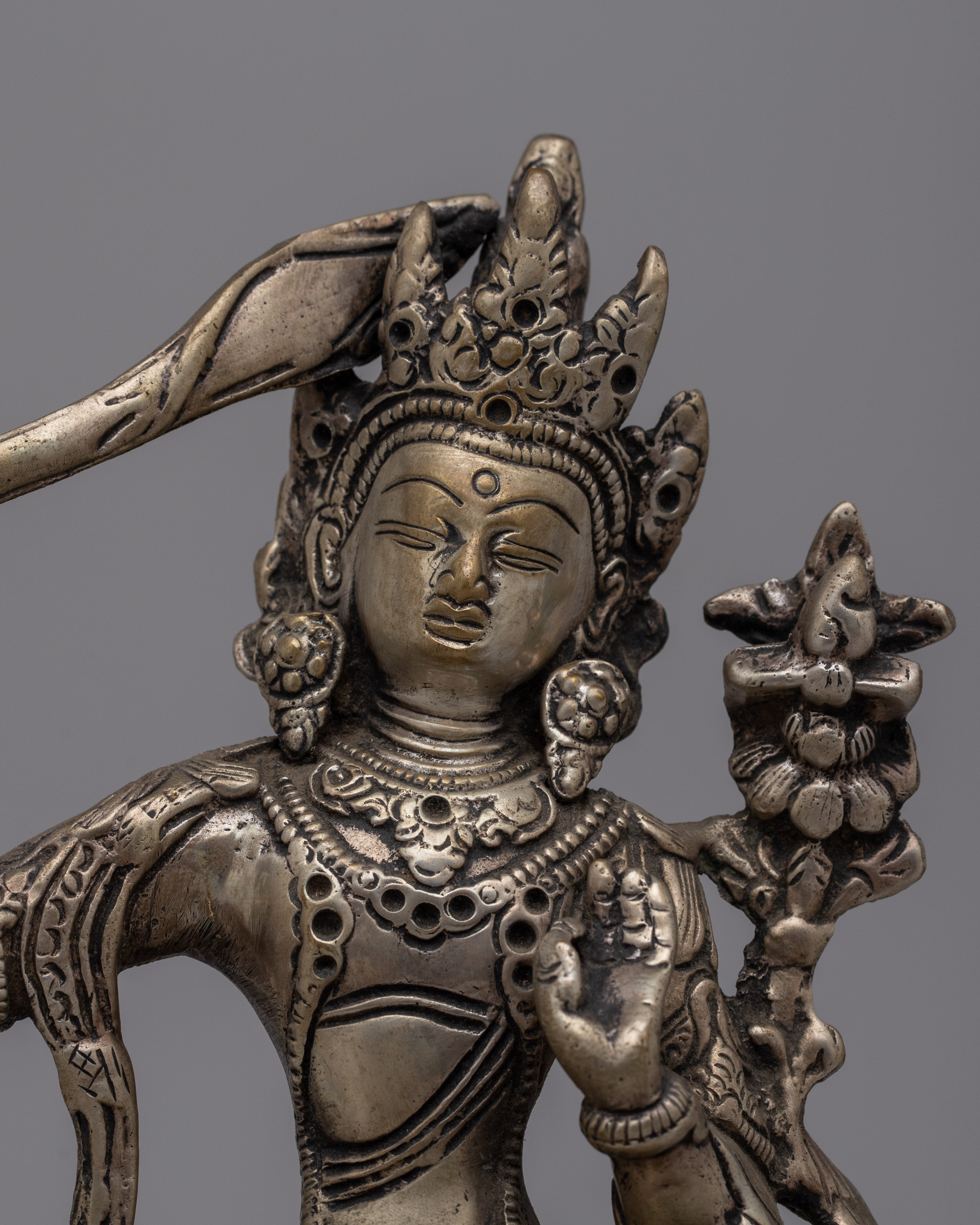 Manjushri and Sword Statue | Tibetan Bodhisattva of Supreme Wisdom & Knowledge