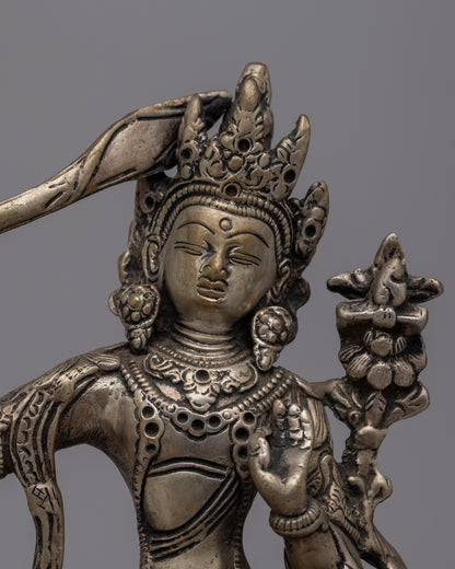 Manjushri and Sword Statue | Tibetan Bodhisattva of Supreme Wisdom & Knowledge