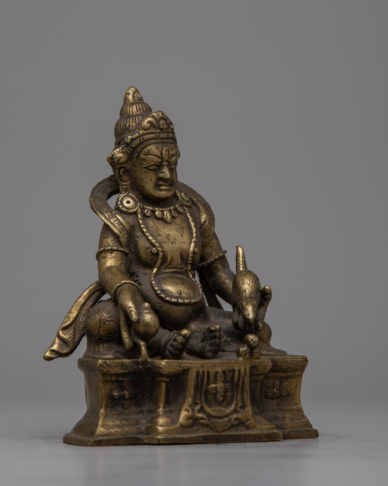 Vintage Dzambhala Prayer Statue | Tibetan Buddhist Symbol of Wealth and Spiritual Abundance