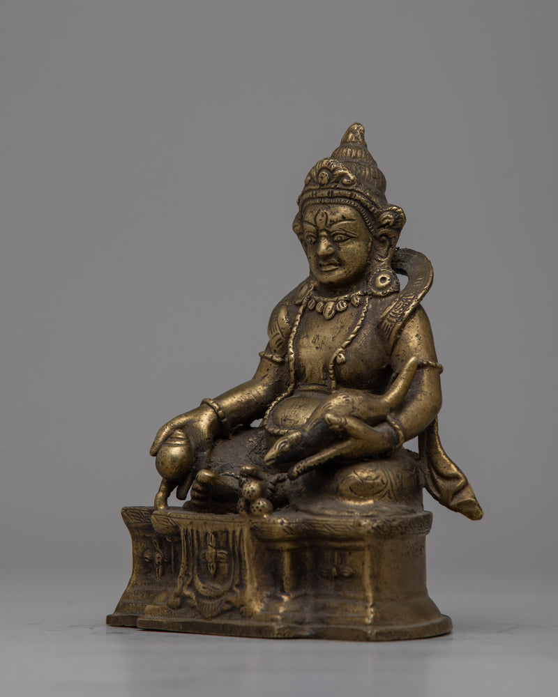 Vintage Dzambhala Prayer Statue | Tibetan Buddhist Symbol of Wealth and Spiritual Abundance