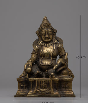 Vintage Dzambhala Prayer Statue | Tibetan Buddhist Symbol of Wealth and Spiritual Abundance
