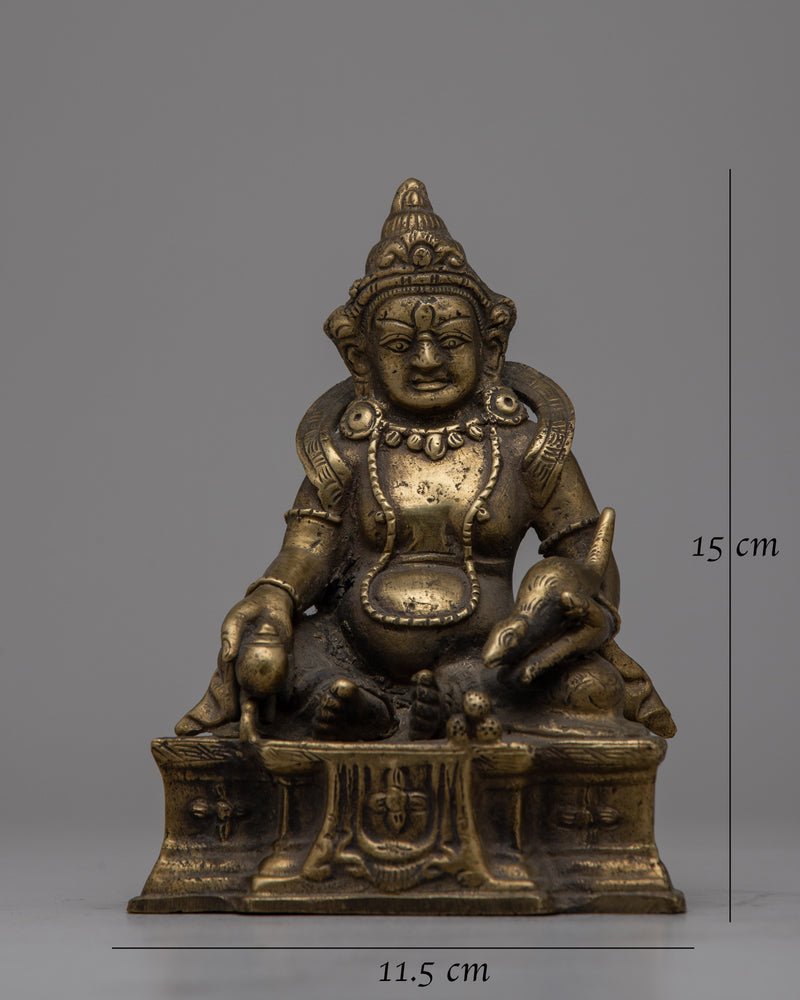 Vintage Dzambhala Prayer Statue | Tibetan Buddhist Symbol of Wealth and Spiritual Abundance