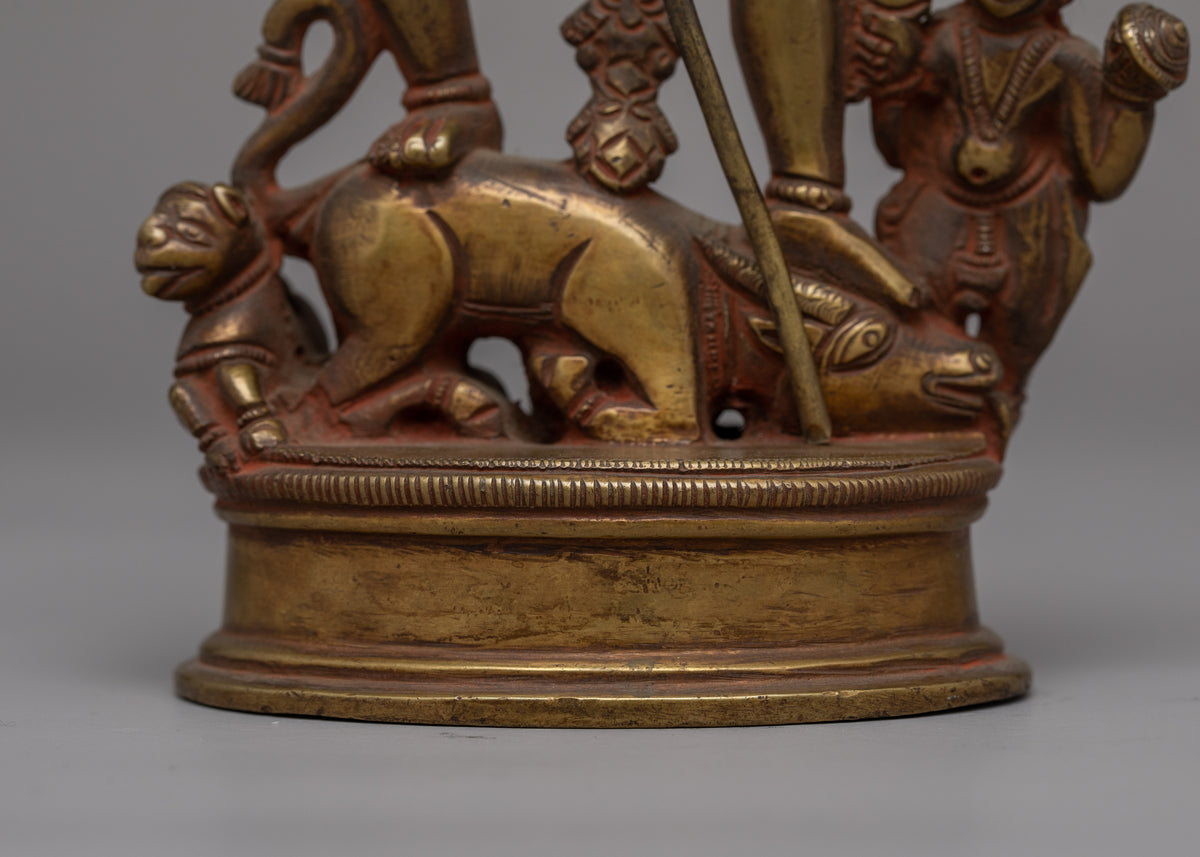 Mahishasuramardini Statue | Handmade Religious Figure Depicting the Goddess Durga