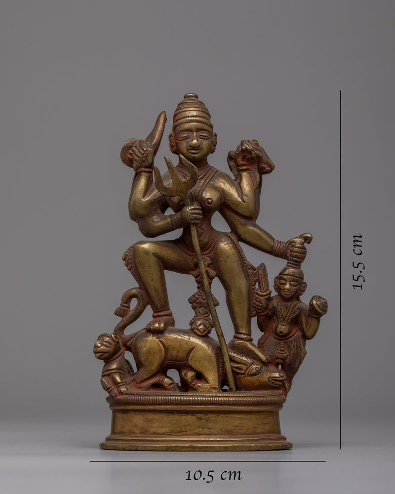 Mahishasuramardini Statue | Handmade Religious Figure Depicting the Goddess Durga