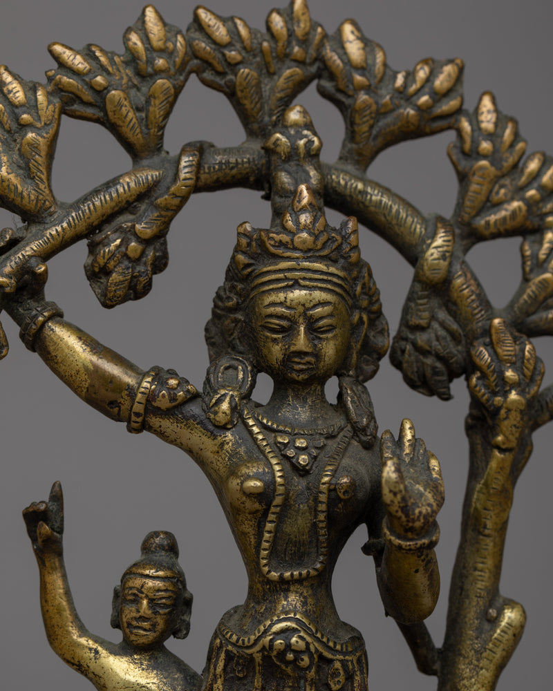 Vintage Goddess Maya Devi Statue | Buddhist Divine Mother for Spiritual Devotion and Home Decor