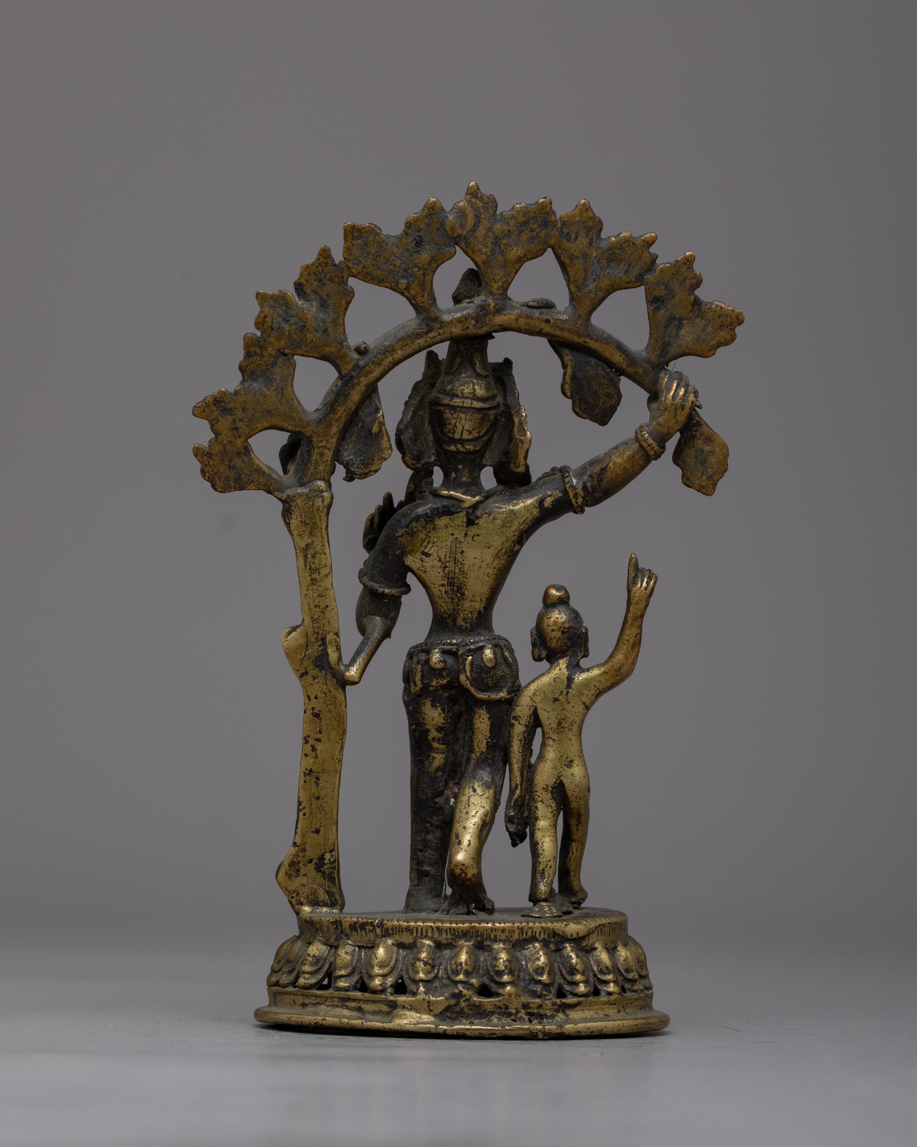 Vintage Goddess Maya Devi Statue | Buddhist Divine Mother for Spiritual Devotion and Home Decor