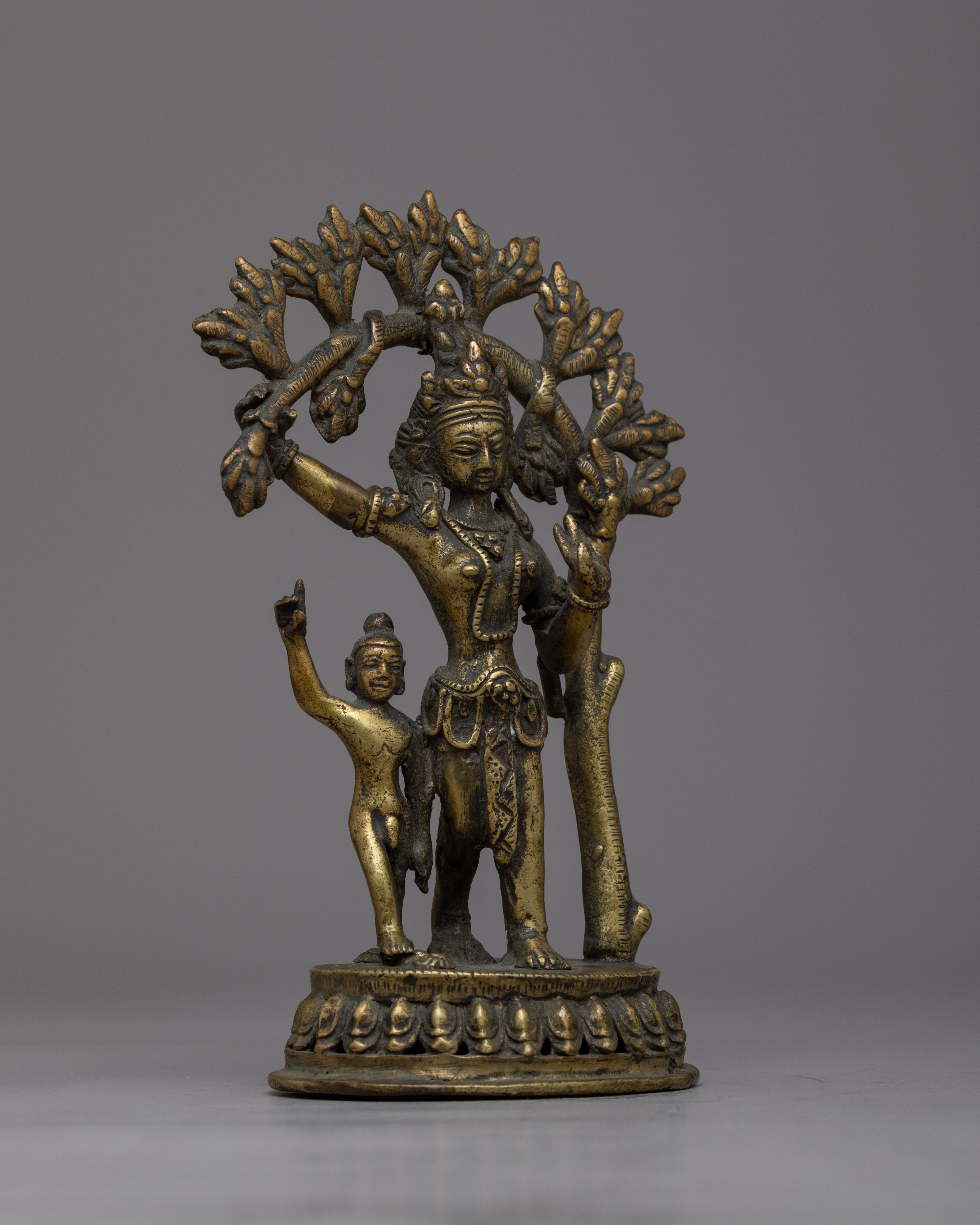 Vintage Goddess Maya Devi Statue | Buddhist Divine Mother for Spiritual Devotion and Home Decor