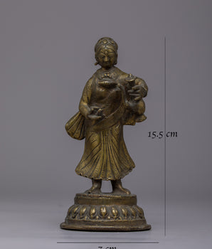 Vintage Nepali Traditional Figurine | Ancient Cultural Sculpture of Nepali Heritage and Craftsmanship