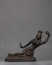Apsara Bronze Statue 