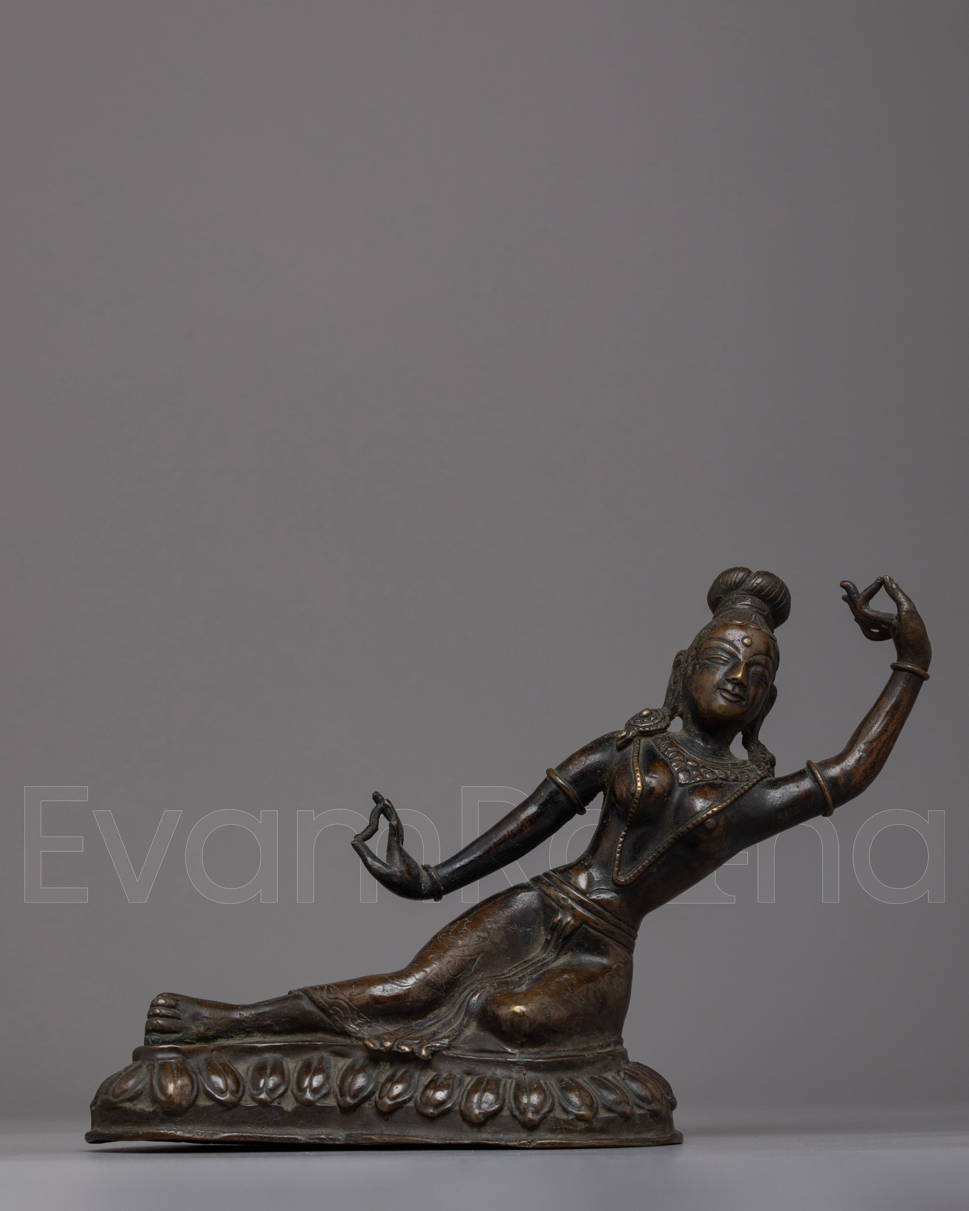 Apsara Bronze Statue 