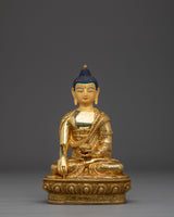 Radiant Golden Statue of Shakyamuni Buddha