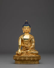 Radiant Golden Statue of Shakyamuni Buddha