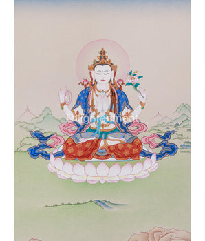 thangka-of-four-armed-avalokiteshvara