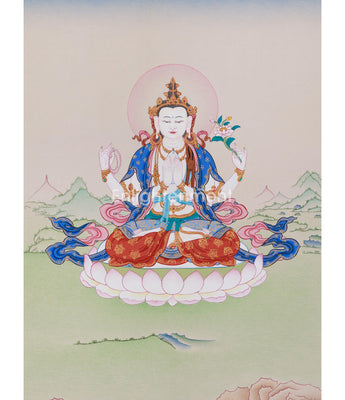 thangka-of-four-armed-avalokiteshvara