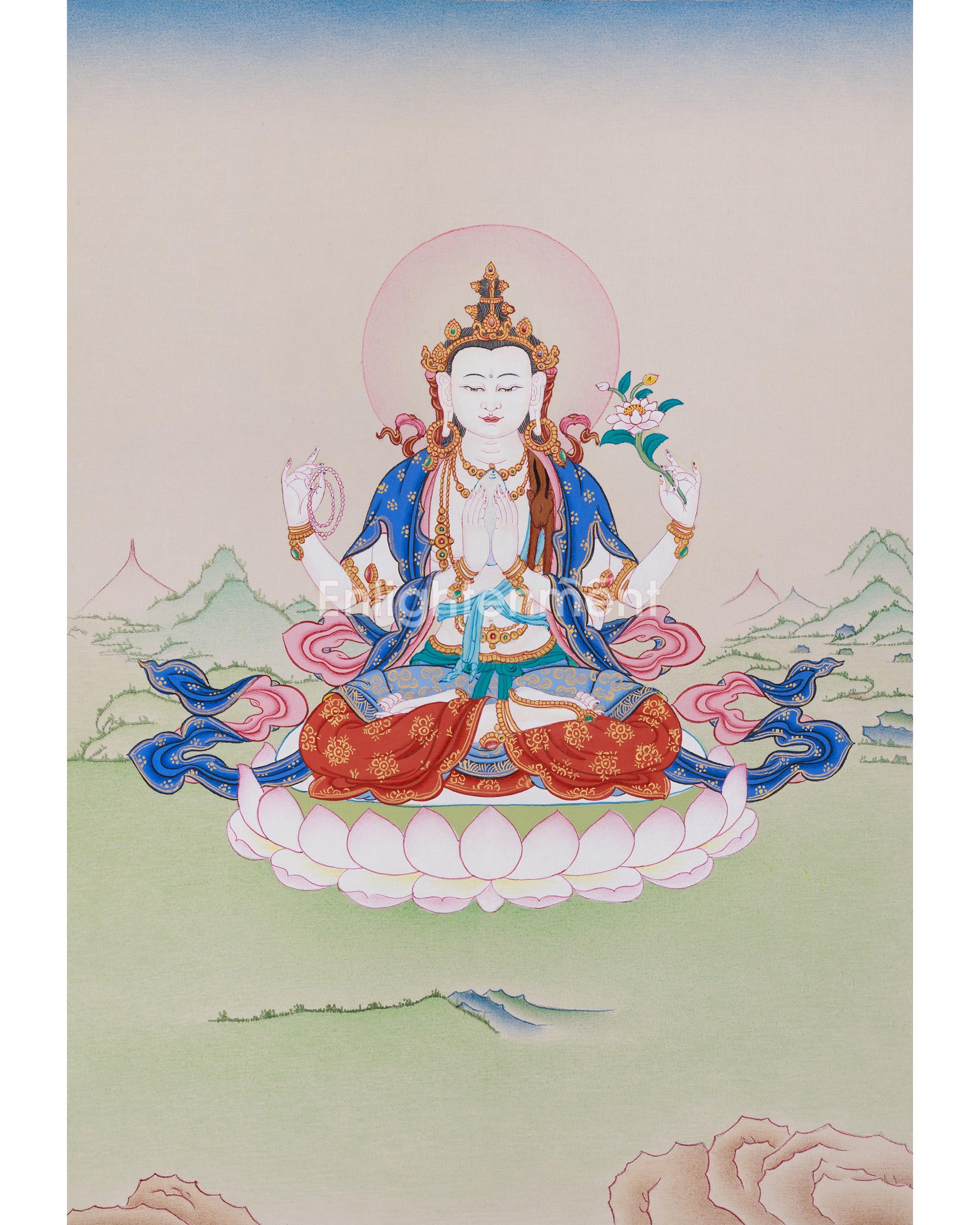 thangka-of-four-armed-avalokiteshvara