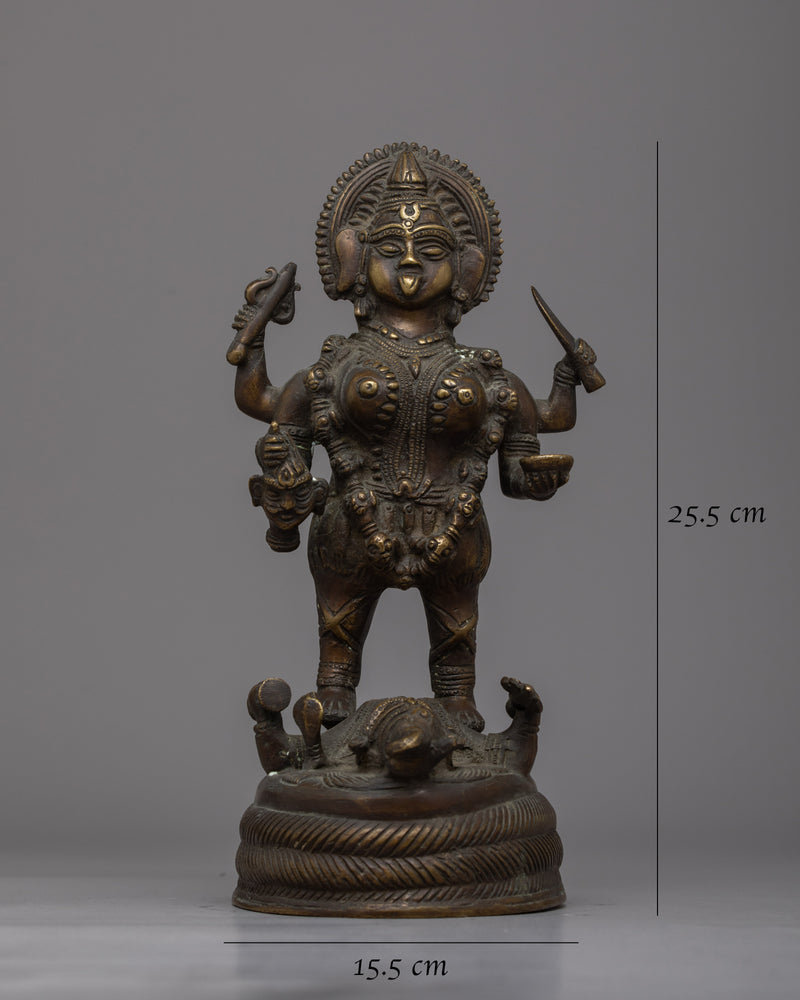 Vintage Kali Mata Statue | Symbol of Power and Protection