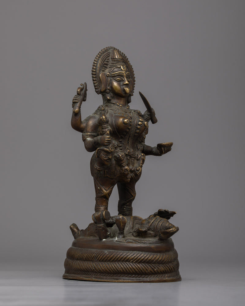 Vintage Kali Mata Statue | Symbol of Power and Protection