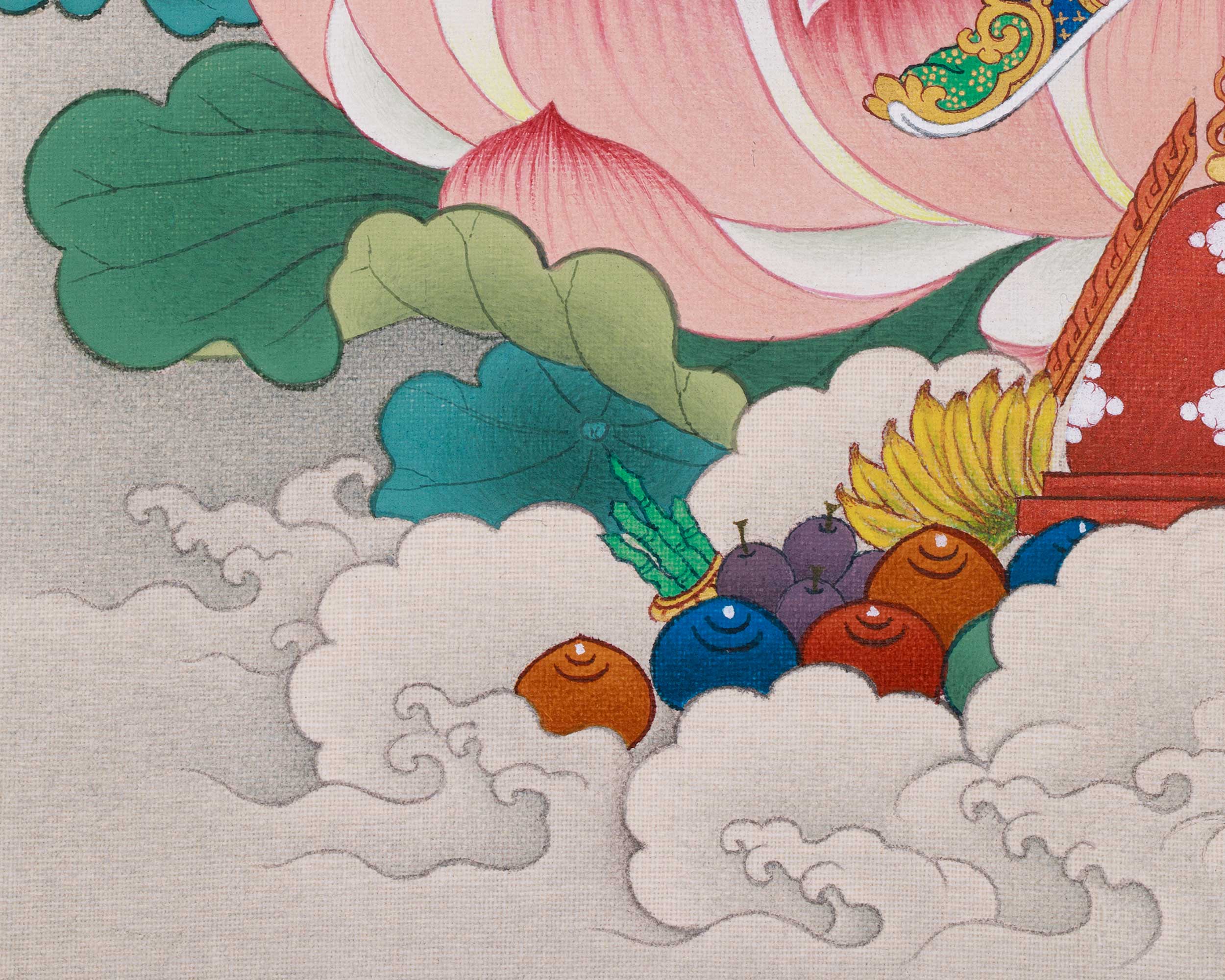 The Teacher of the Dharma, Guru Rinpoche | A Sacred Thangka of Wisdom and Protection
