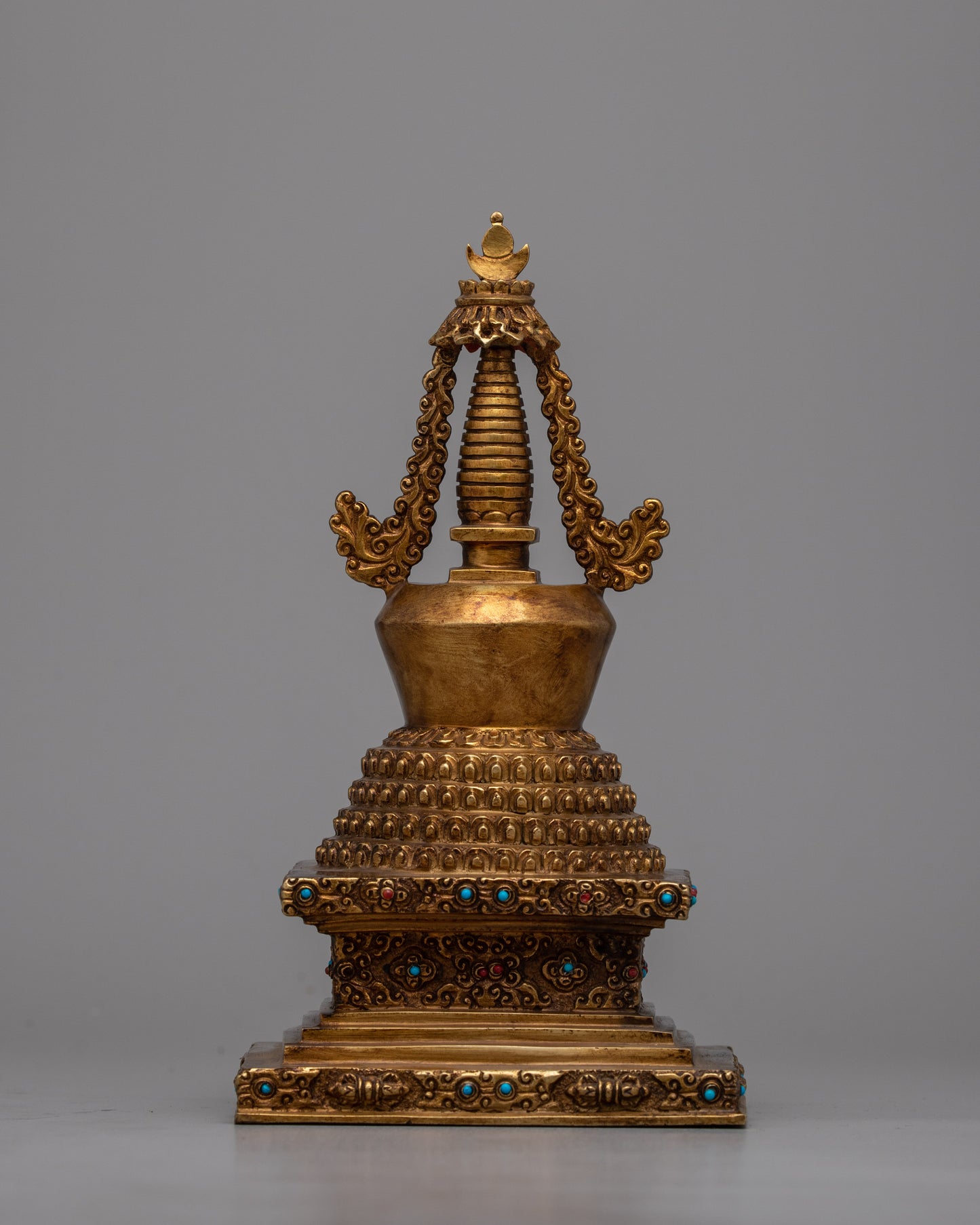 Copper Stupa | Religious Chorten Symbolizing Enlightenment and Peace