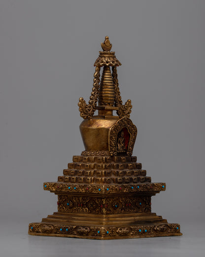 Buddhist Ritual Stupa | Intricately Designed Sacred Structure for Meditation