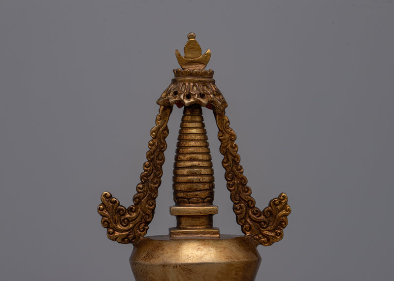 Shrine Stupa Decor | Handmade Religious Artifact Symbolizing Enlightenment and Peace