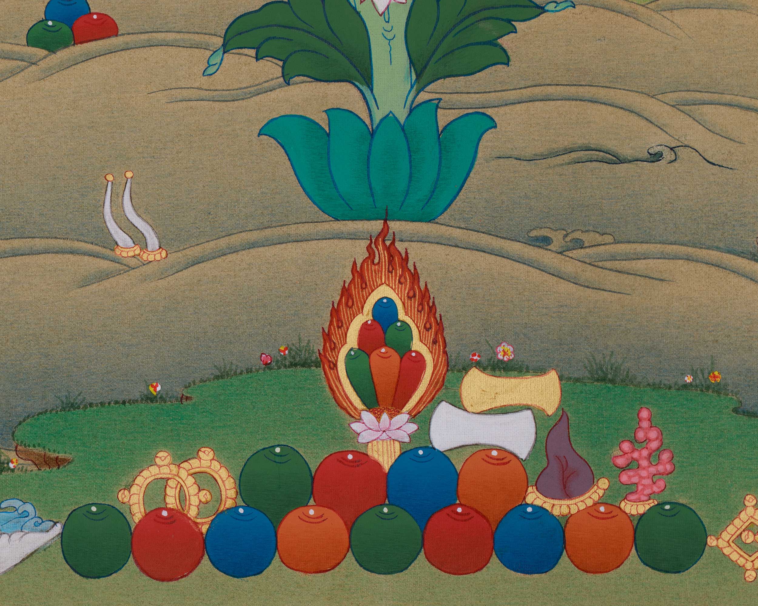 Lotus Born Guru Rinpoche Thangka | An Embodiment of Profound Wisdom