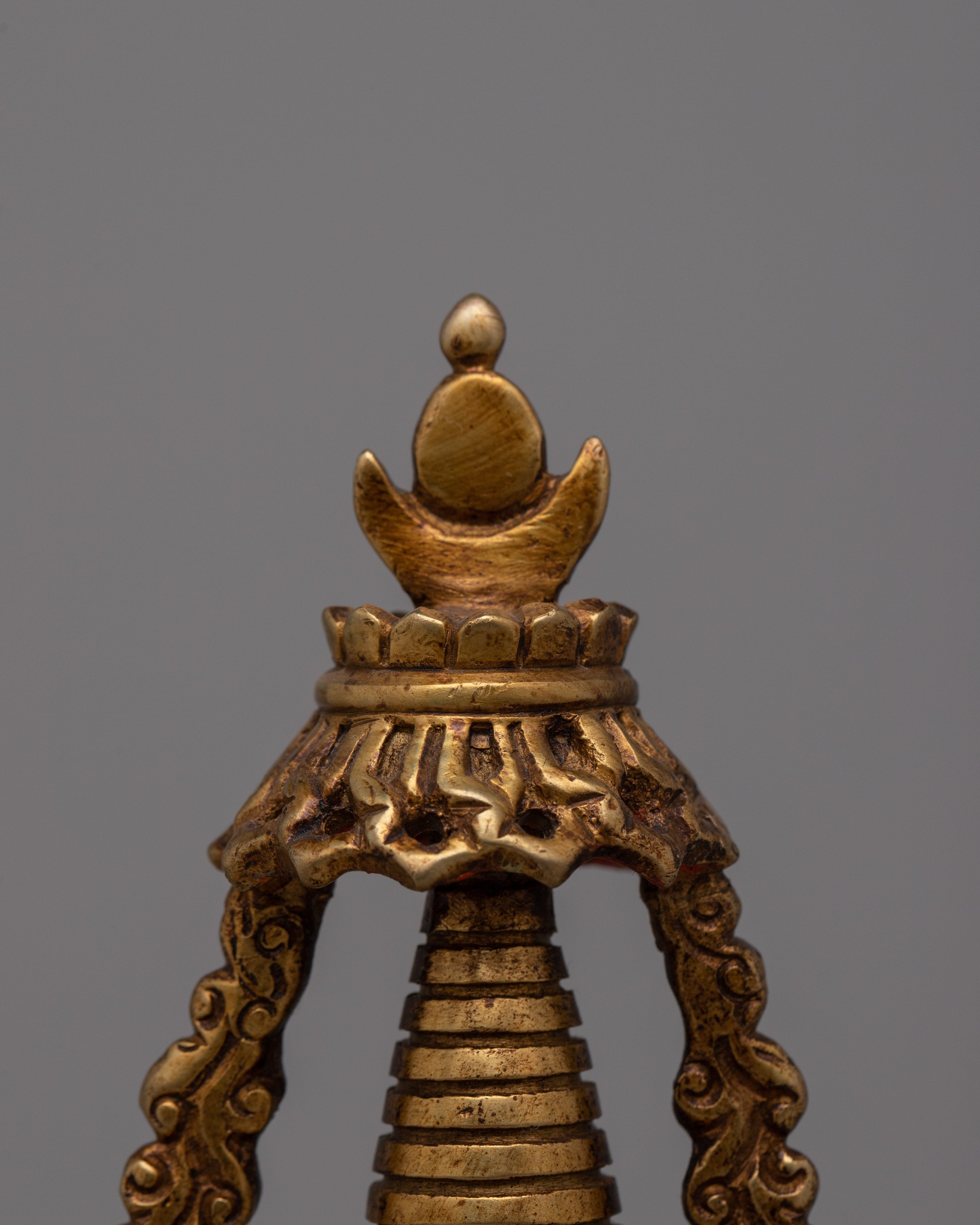 Traditional Copper Tibetan Stupa Statue | Symbol of the Ultimate Reality Enhancing Meditation and Home Decor
