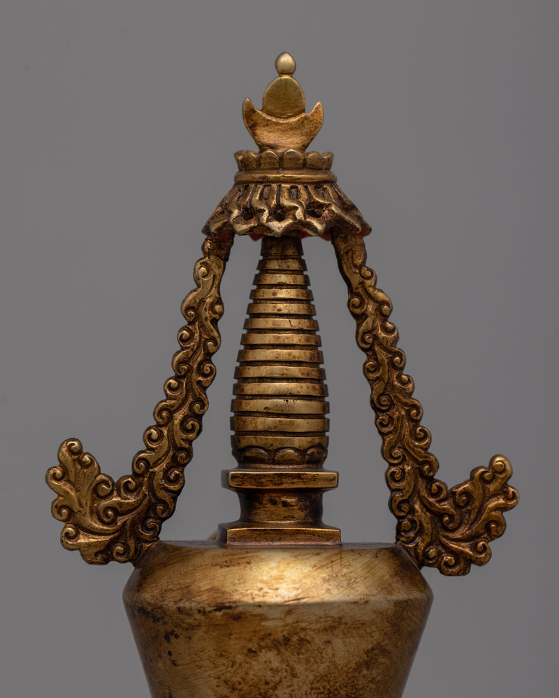 Traditional Copper Tibetan Stupa Statue | Symbol of the Ultimate Reality Enhancing Meditation and Home Decor