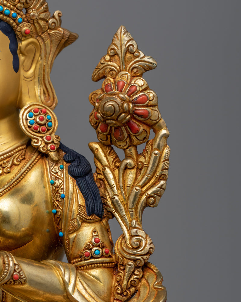 Beautiful Green Tara Figure | Embodiment of Compassion and Vitality