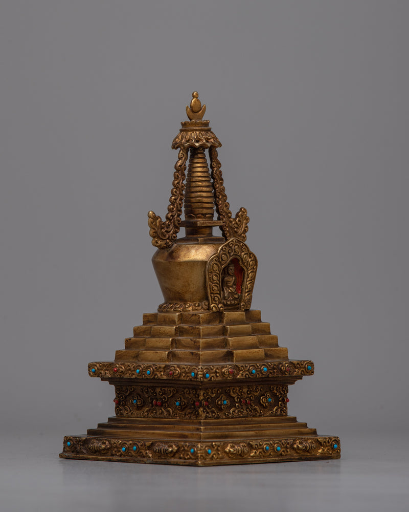 Stupa Offering | Buddhist Religious Artifacts Symbolizing Devotion & Spiritual Enlightenment