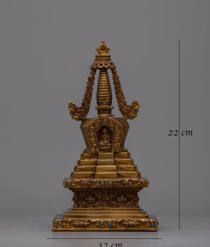 Stupa Offering | Buddhist Religious Artifacts Symbolizing Devotion & Spiritual Enlightenment