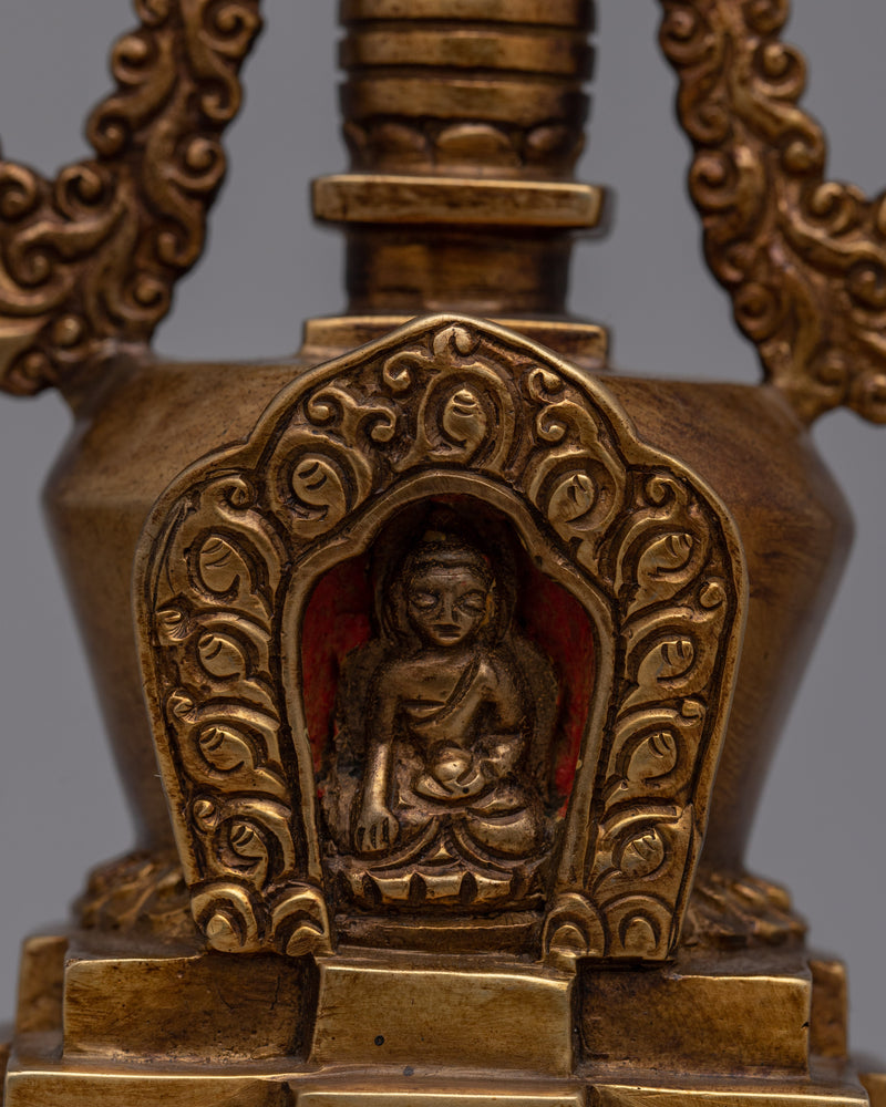 Stupa Offering | Buddhist Religious Artifacts Symbolizing Devotion & Spiritual Enlightenment