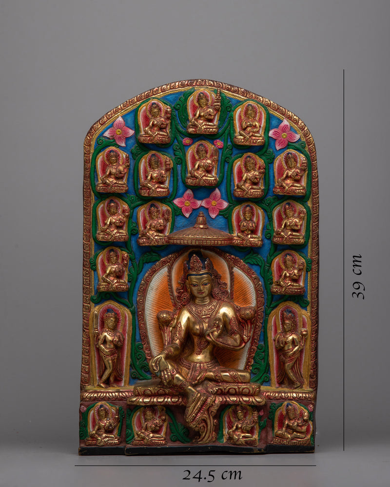 Copper 21 Tara Statues | Exquisite Tibetan Buddhist Deity Figures for Home Altar