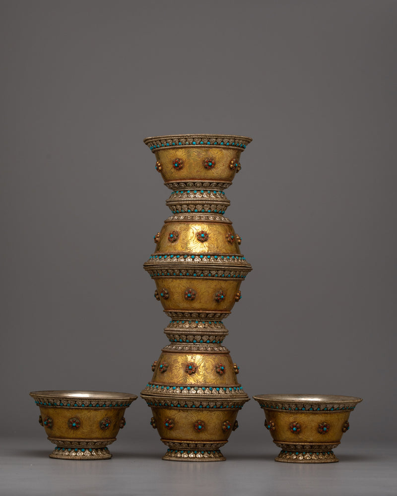 Buddhist Offering Bowls | Artistic Interpretation of Sacred Buddhist Rituals and Offerings