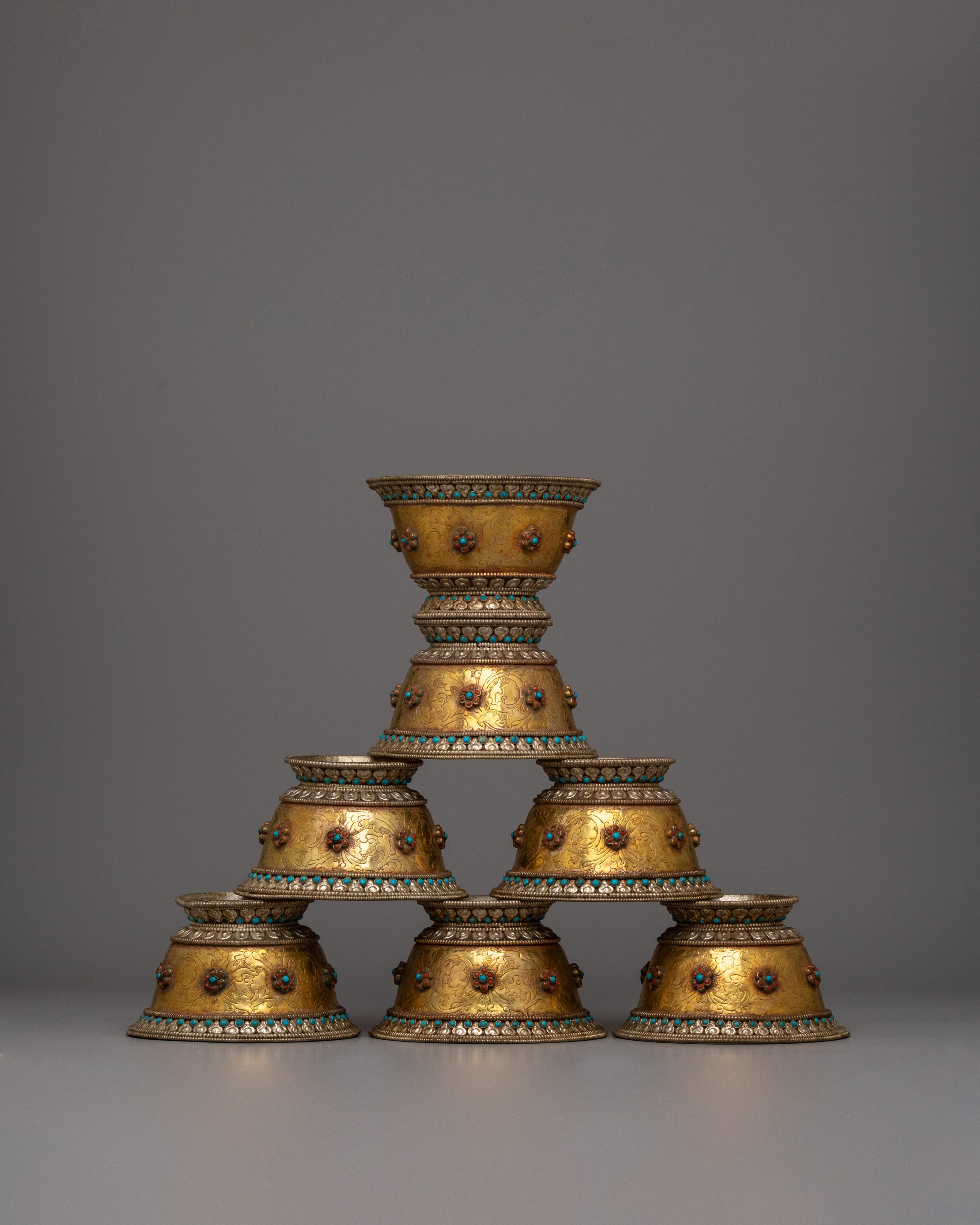 Buddhist Offering Bowls | Artistic Interpretation of Sacred Buddhist Rituals and Offerings