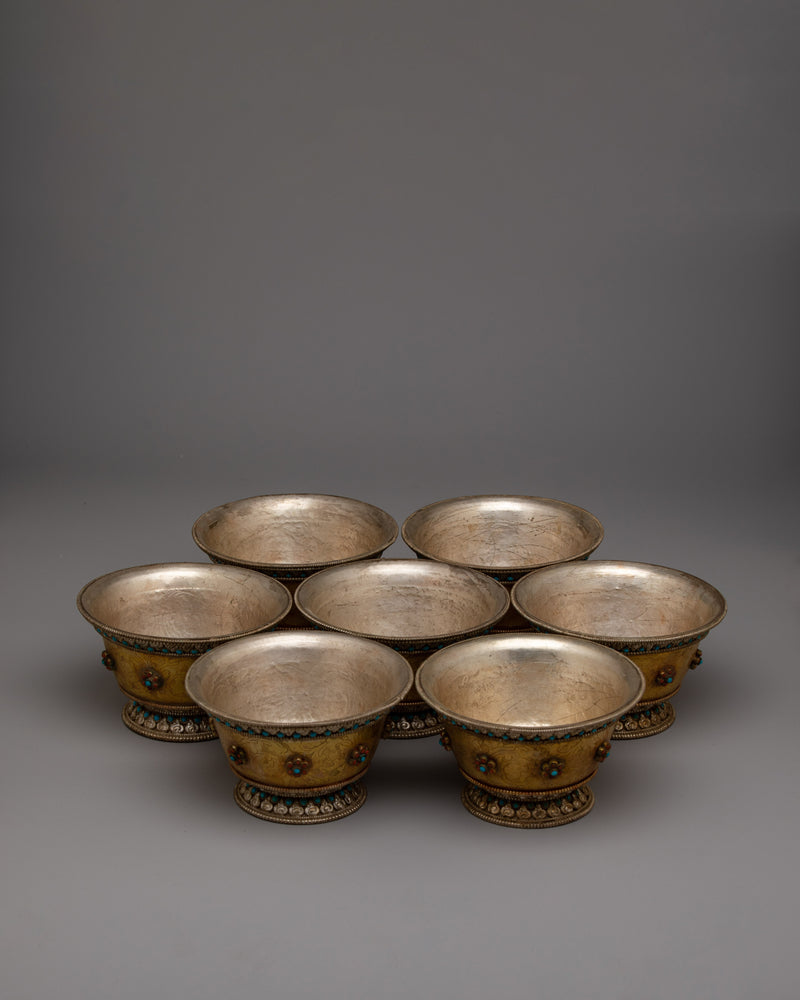 Buddhist Offering Bowls | Artistic Interpretation of Sacred Buddhist Rituals and Offerings