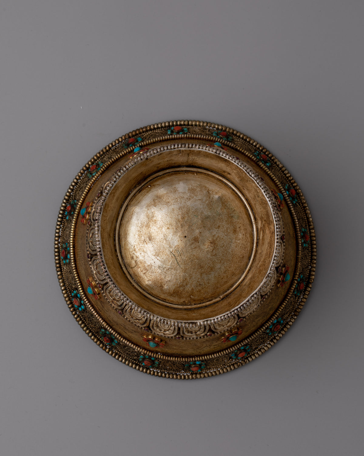 Tibetan Handmade Sacred Offering Bowl  | Handmade Ritual Vessel Symbolizing Purity and Devotion