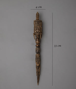Tibetan Phurba Knife | Religious Artifact Reflecting Tantric Symbolism and Mystical Altar
